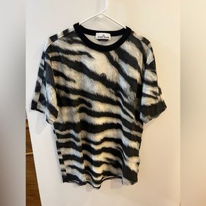 Stone Island Zebra / Tiger Print T Shirt size L